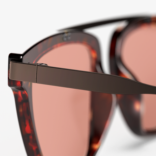 Spindle Tortoise Frames with Evening Lenses