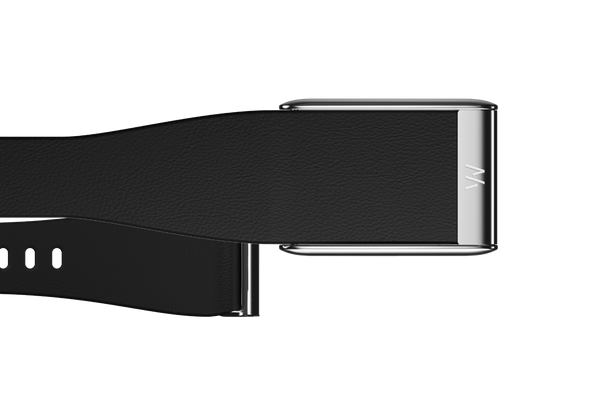 5.0 LeatherLuxe Tapered Band | Black with Titanium