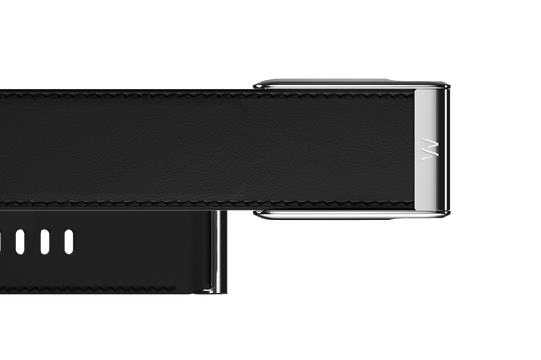 MG LeatherLuxe Straight Band | Black/Cream with Titanium