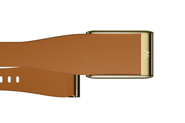 5.0 LeatherLuxe Tapered Band | Camel with Gold