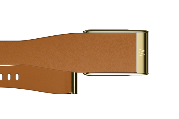 MG LeatherLuxe Tapered Band | Camel with Gold