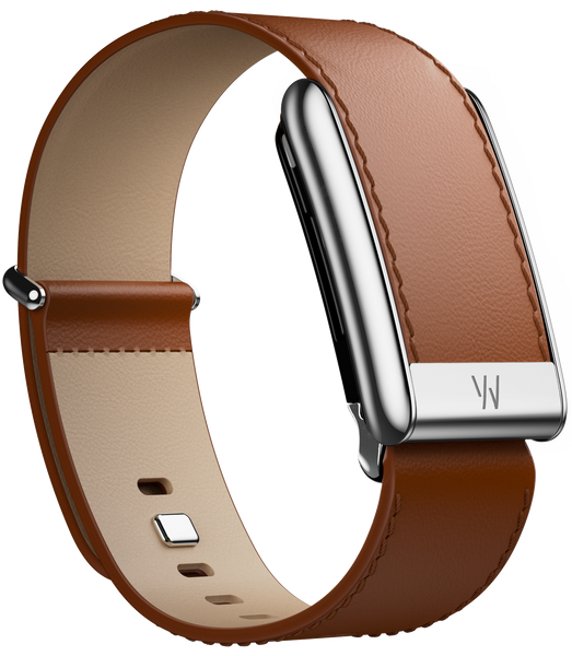 5.0 LeatherLuxe Straight Band | Chestnut/Cream with Titanium