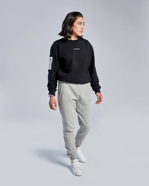 Black WHOOP Unisex Crewneck