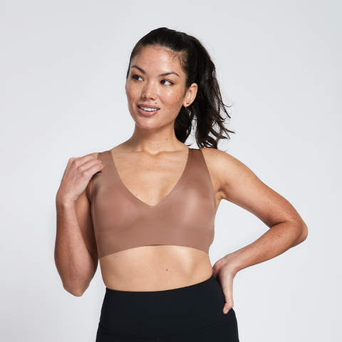 4.0 Desert Sand V-Neck Bralette | Smart Apparel